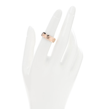 CHANEL 18K Beige Gold Small Coco Crush Ring 52 6