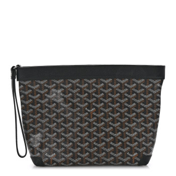 GOYARD Goyardine Conti Pouch Black GOYARD Goyardine Conti Pouch Black