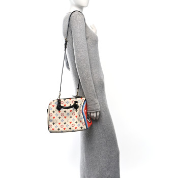 LOUIS VUITTON Game On Speedy Bandouliere 25 White