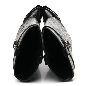 GIVENCHY Calfskin Cowboy Shark Lock High Boots 40 Black