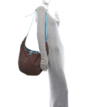 CHLOE Knit Calfskin Hobo Bag Multicolor