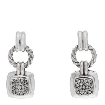 DAVID YURMAN Sterling Silver Diamond Petite Albion Drop Earrings