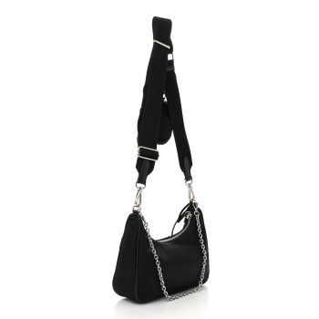PRADA Nylon Re-Edition 2005 Shoulder Bag Black