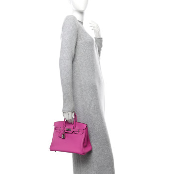 HERMES Taurillon Novillo Verso Birkin 25 Magnolia Sienne