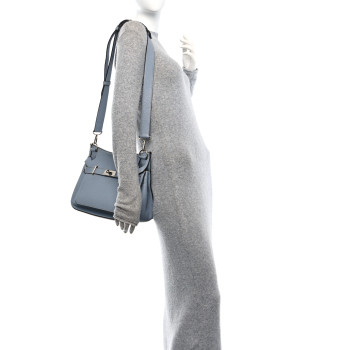 HERMES Taurillon Clemence Jypsiere 31 Bleu Lin