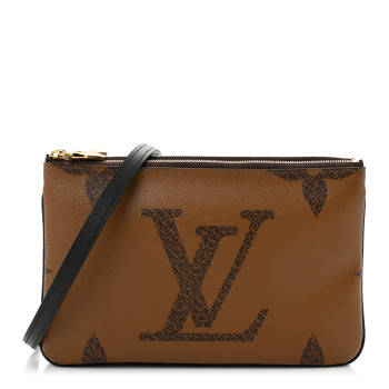 LOUIS VUITTON Reverse Monogram Giant Double Zip Pochette