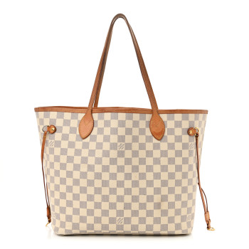 LOUIS VUITTON Damier Azur Neo Neverfull MM Rose Ballerine