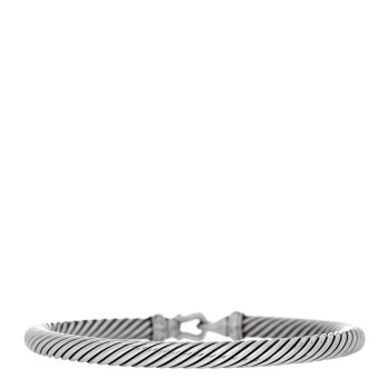 DAVID YURMAN Sterling Silver Diamond 5mm Cable Buckle Bracelet