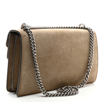GUCCI Suede Small Dionysus Shoulder Bag Taupe