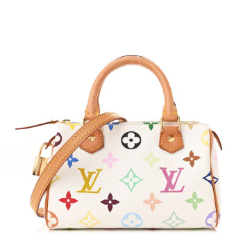 LOUIS VUITTON Monogram Multicolor Mini Sac HL Speedy White