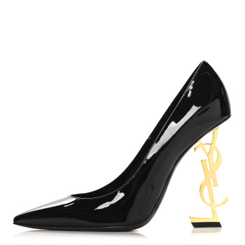 SAINT LAURENT Patent Opyum 110 Pumps 39 Black Gold