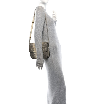 CELINE Lizard Medium Classic Box Flap Bag Natural