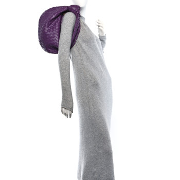 BOTTEGA VENETA Nappa Intrecciato Teen Jodie Hobo Eggplant
