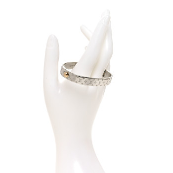 LOUIS VUITTON Brass Palladium Plated Nanogram Cuff S Silver