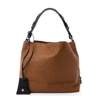 LOUIS VUITTON Monogram Lambskin Antheia Hobo PM Caramel