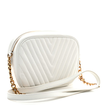 LOUIS VUITTON Calfskin New Wave Camera Bag White