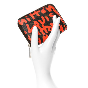 LOUIS VUITTON Monogram Graffiti Zippy Coin Purse Orange