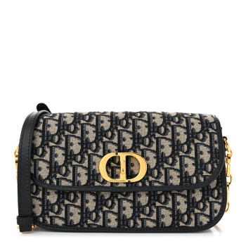 CHRISTIAN DIOR Oblique 30 Montaigne Avenue Bag Blue