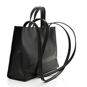 TELFAR Vegan Leather Medium Shopping Bag Black
