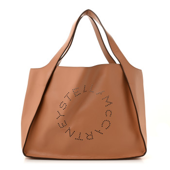 STELLA MCCARTNEY Eco Alter Nappa East West Perforated Tote Camel