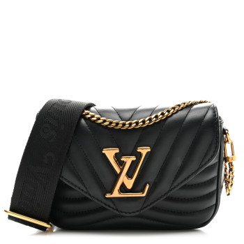 LOUIS VUITTON Calfskin New Wave Multi Pochette Black