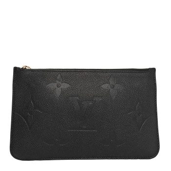 LOUIS VUITTON Empreinte Monogram Giant Neverfull MM Pochette Black