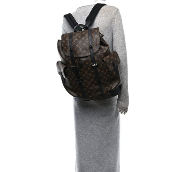 LOUIS VUITTON Monogram Macassar Christopher MM Backpack