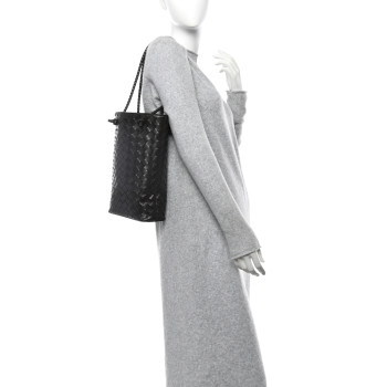 BOTTEGA VENETA Nappa Intrecciato Mini Vertical Tote Fondant
