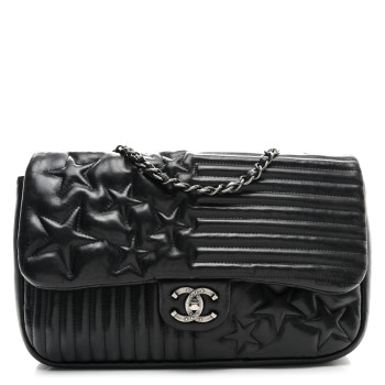 CHANEL Lambskin Quilted Jumbo Paris Dallas Single Flap Black