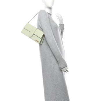 JACQUEMUS Smooth Calfskin Le Bambino Long Light Green
