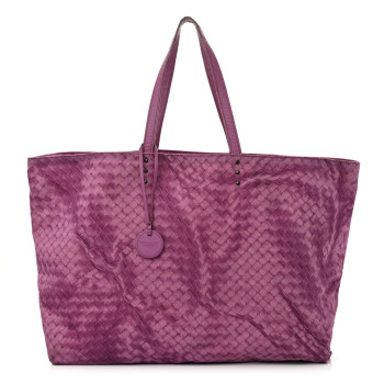 BOTTEGA VENETA Nylon Large Intrecciolusion Tote Corallo