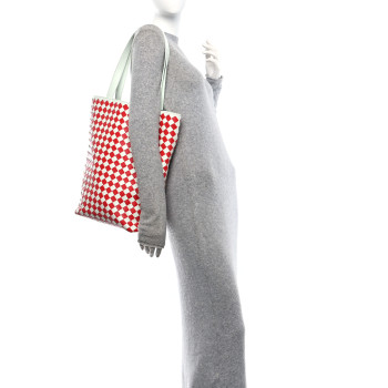 BOTTEGA VENETA Nappa Intrecciato Check Avenue Tote Glacier Vernis