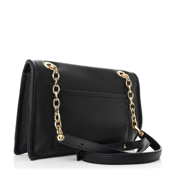 VALENTINO GARAVANI Nappa Vlogo Chain Bag Black