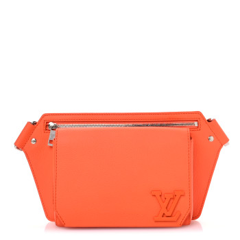 LOUIS VUITTON Grained Calfskin Aerogram New Sling Orange