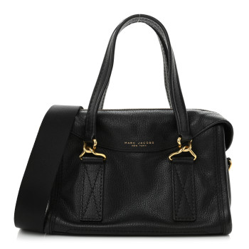 MARC JACOBS Pebbled Calfskin Wellington Satchel Black