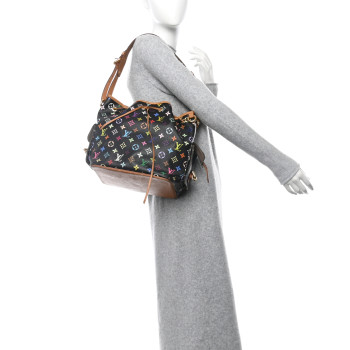 LOUIS VUITTON Monogram Multicolor Petit Noe Black