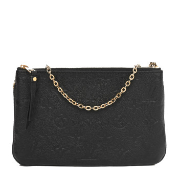 LOUIS VUITTON Empreinte Double Zip Pochette Black