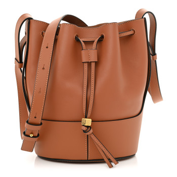 LOEWE Calfskin Small Balloon Bucket Bag Tan