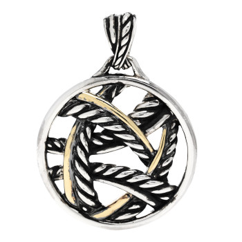 DAVID YURMAN Sterling Silver 18K Yellow Gold Papyrus Enhancer Pendant