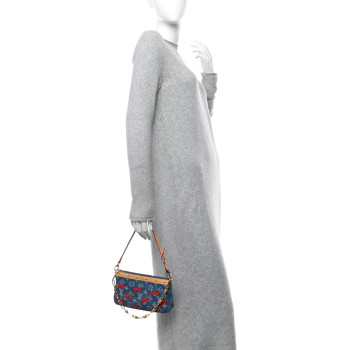 LOUIS VUITTON LV X TM Monogram Denim Cerises Pochette Accessories Blue