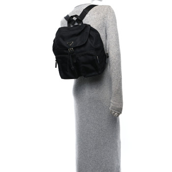 PRADA Nylon Vela Large Backpack Black