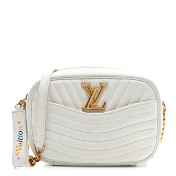 LOUIS VUITTON Calfskin New Wave Camera Bag White