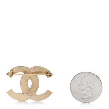 CHANEL Resin Along The Nile CC Brooch Gold Orange