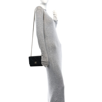 CHANEL Lambskin Quilted Trendy CC Wallet On Chain WOC Black