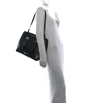 JIMMY CHOO Grained Calfskin Large Alfie Tote Black