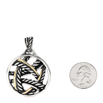 DAVID YURMAN Sterling Silver 18K Yellow Gold Papyrus Enhancer Pendant