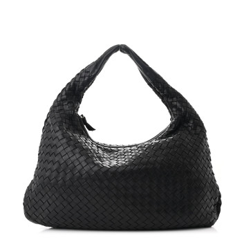 BOTTEGA VENETA Nappa Intrecciato Medium Veneta Hobo Black