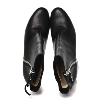 CHRISTIAN LOUBOUTIN Calfskin Ziptotal 85 Ankle Boots 41.5 Black