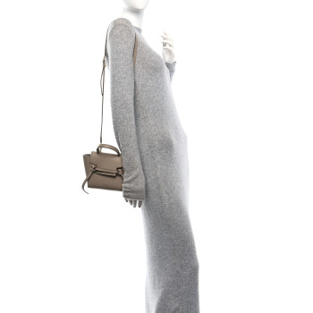 CELINE Grained Calfskin Pico Belt Bag Light Taupe