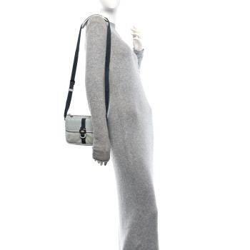 CHRISTIAN DIOR Technical Mesh Oblique Messenger Pouch Grey Blue